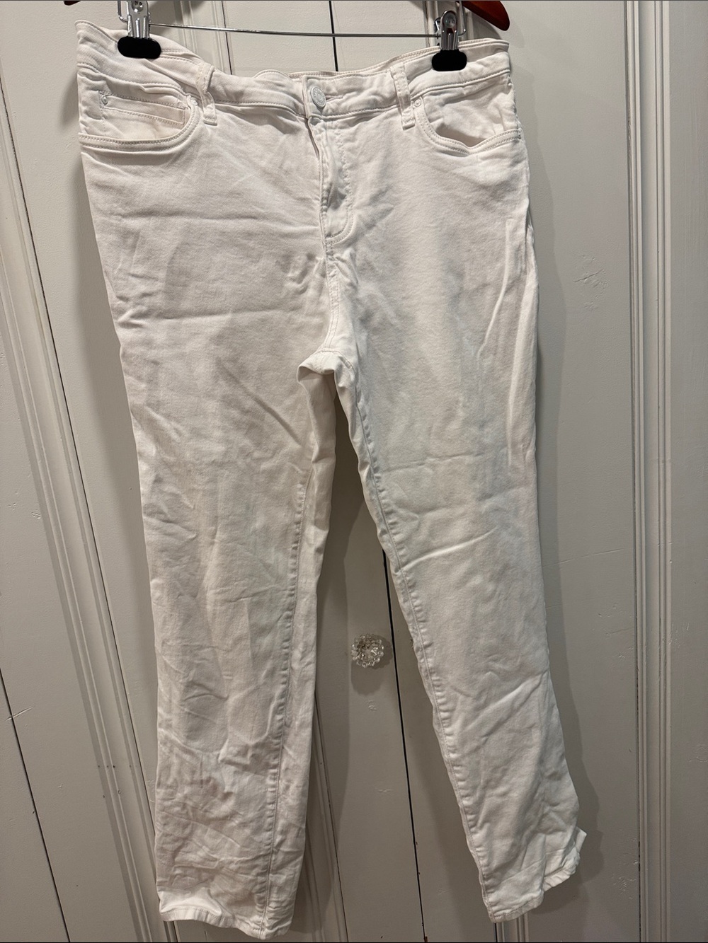 Kut from the Kloth White Straight Leg Women's Jeans